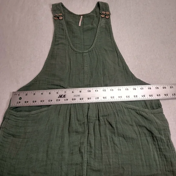 Free People OLIVE Womens Amy Romper Overalls Endless Summer 100% Cotton| Medium - Picture 8 of 10